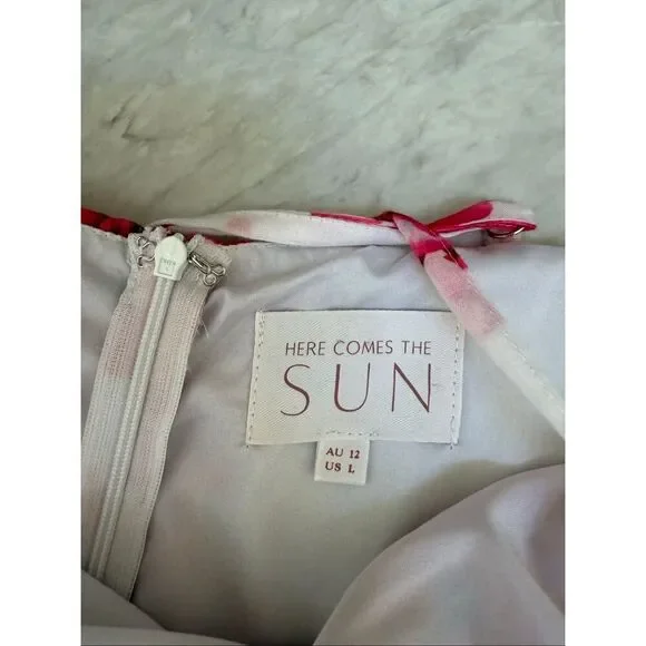 Here comes the sun maxi floral dress cotton blend size L - Picture 5 of 9